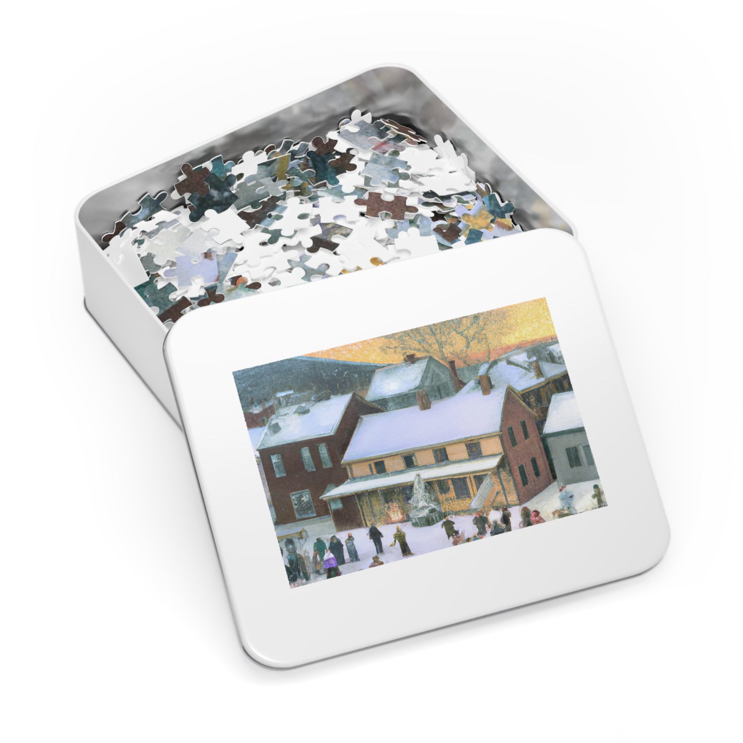 Vintage Christmas Village - JigSaw Puzzle 1000 Piece: Hans Clausen - Christmas Gift | Holiday Scenes