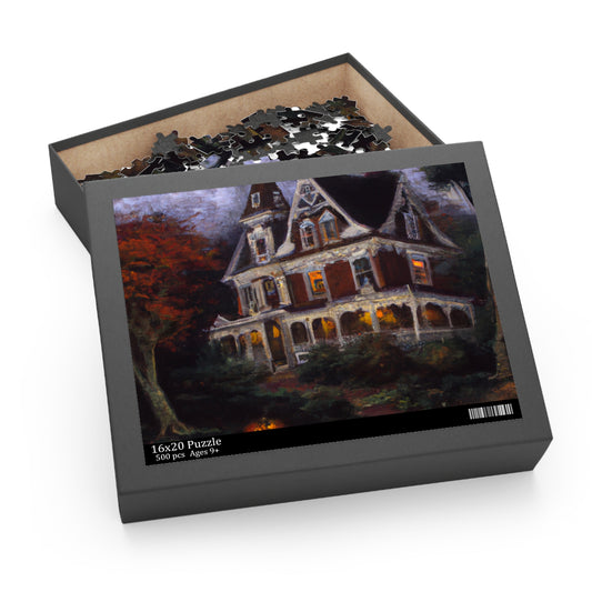 The Haunted Mansion - JigSaw Puzzle 500 Piece: Phantom Reaperzpah - Halloween Gift | Spooky Scenes