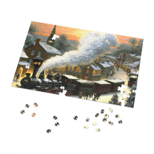 Vintage Christmas Village - JigSaw Puzzle 1000 Piece: Hannah Holidayson - Christmas Gift | Holiday Scenes