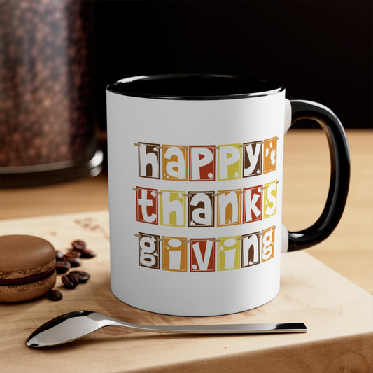 Happy Thanksgiving Fall - Themed Mug: Ideal for Cozy Coffee & Hot Cocoa Moments - Must-Have Holiday Drinkware