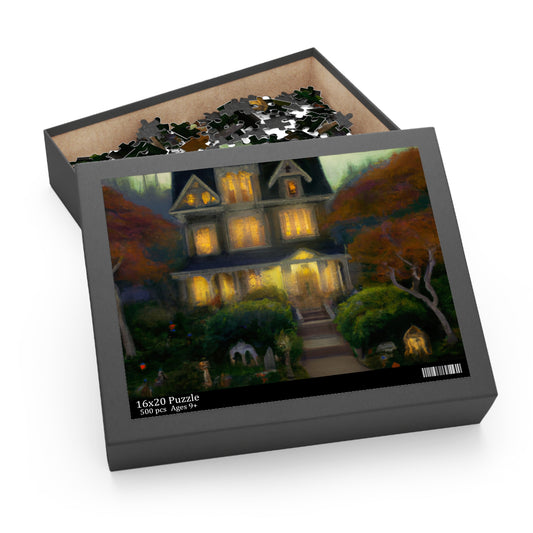The Haunted Mansion - JigSaw Puzzle 500 Piece: Emily Spectral - Halloween Gift | Spooky Scenes