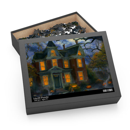 The Haunted Mansion - JigSaw Puzzle 500 Piece: Emmeline Nightshade - Halloween Gift | Spooky Scenes