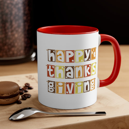 Happy Thanksgiving Fall - Themed Mug: Ideal for Cozy Coffee & Hot Cocoa Moments - Must-Have Holiday Drinkware