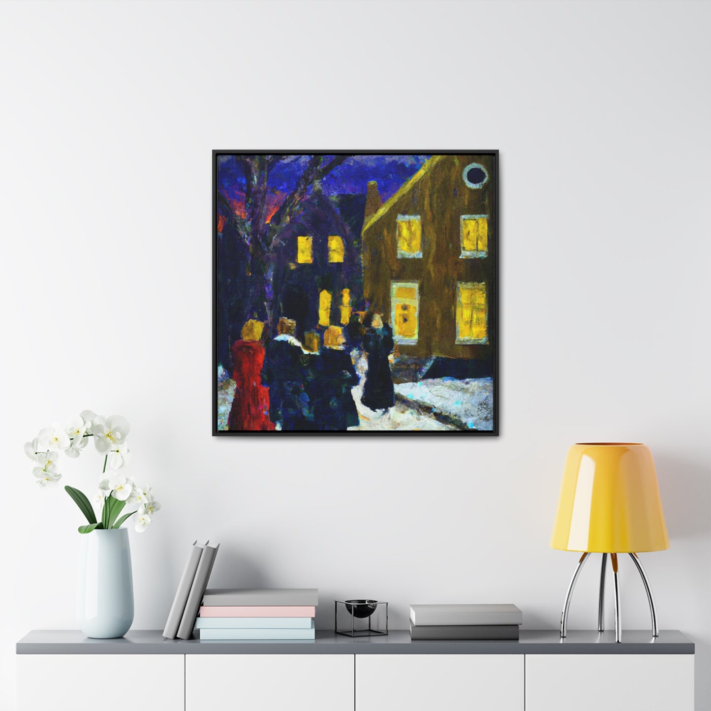 Christmas Carolers - Canvas Wall Art: Winifred Dickens - Christmas Wall Decor, Framed Wall Art Print