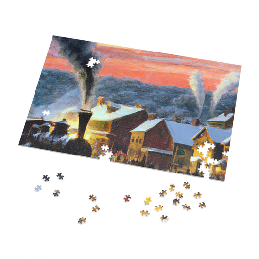 Vintage Christmas Village - JigSaw Puzzle 1000 Piece: Ludwig Hollyday - Christmas Gift | Holiday Scenes