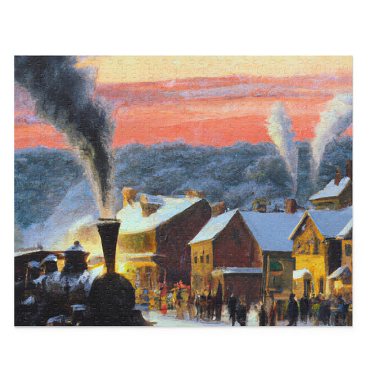 Vintage Christmas Village - JigSaw Puzzle 500 Piece: Ludwig Hollyday - Christmas Gift | Holiday Scenes