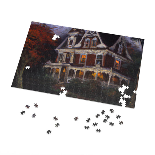 The Haunted Mansion - JigSaw Puzzle 1000 Piece: Phantom Reaperzpah - Halloween Gift | Spooky Scenes