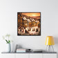 Vintage Christmas Village - Canvas Wall Art: Otto Winterfest - Christmas Wall Decor, Framed Wall Art Print