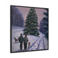 The Christmas Tree Hunt - Canvas Wall Art: Jacques Yulewood - Christmas Wall Decor, Framed Wall Art Print