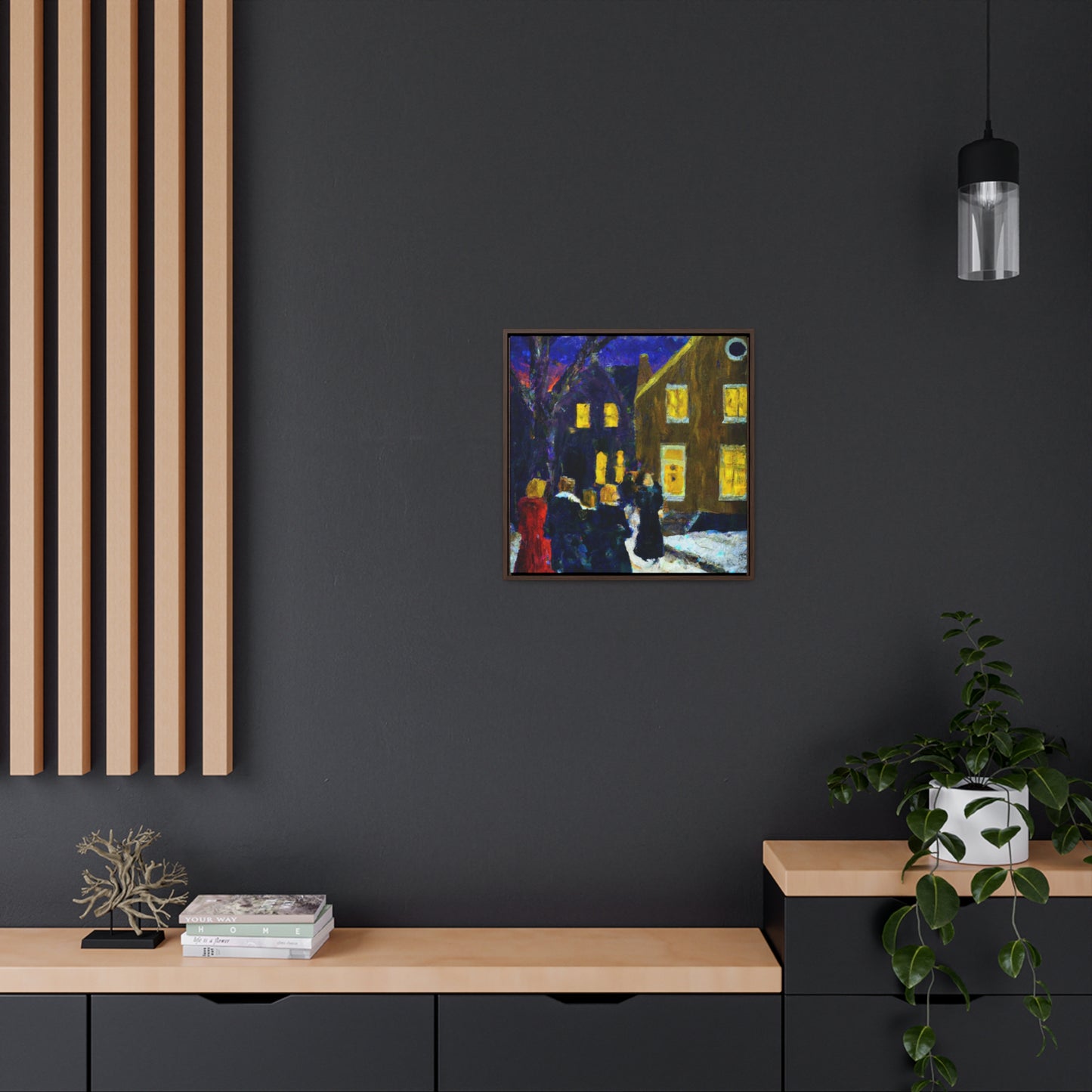 Christmas Carolers - Canvas Wall Art: Winifred Dickens - Christmas Wall Decor, Framed Wall Art Print