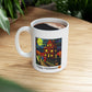 Van Gogh-Inspired Halloween Mug Whimsical Trick or Treaters and Haunted House Scene Mug Design- Perfect Fall Beverage Cup 11oz
