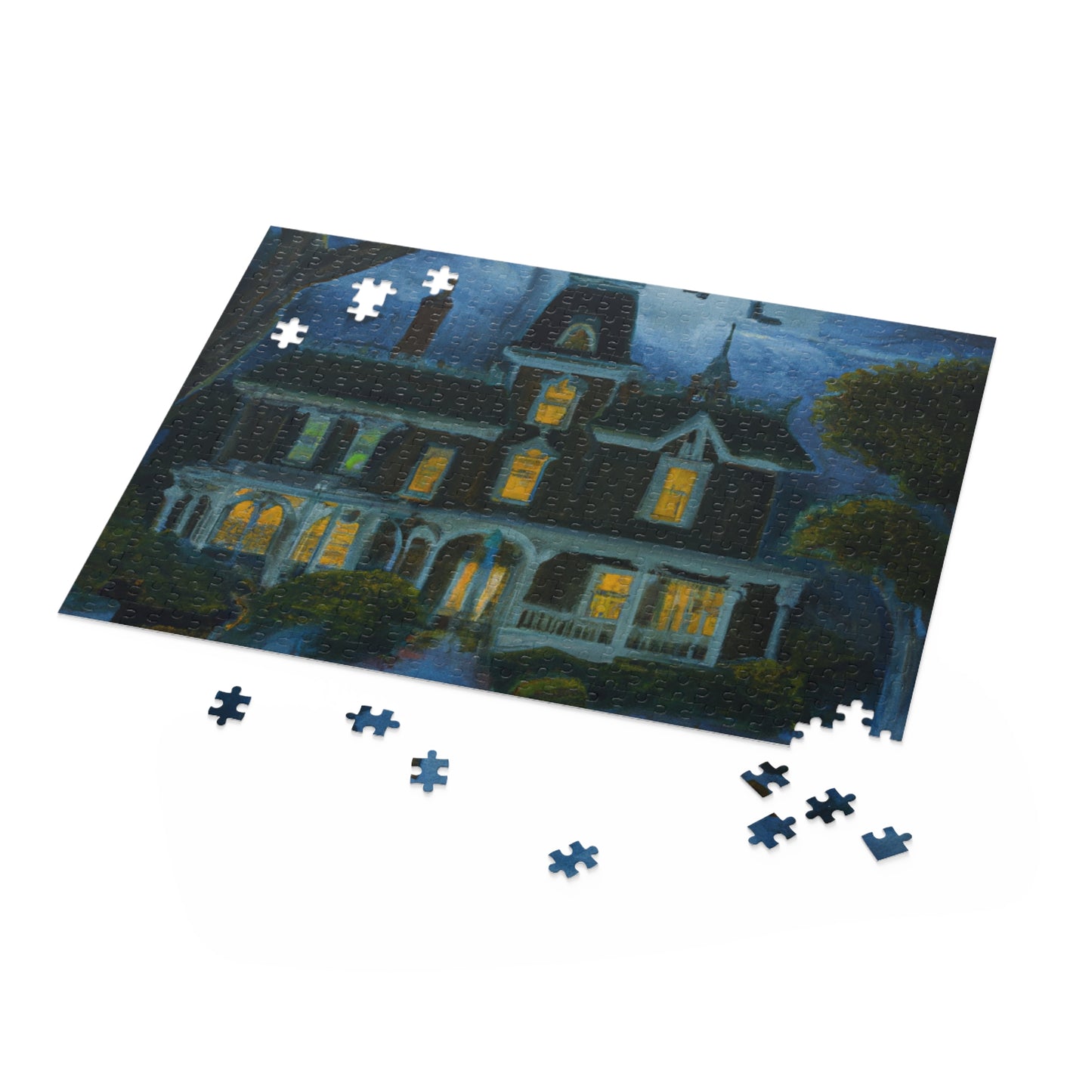 The Haunted Mansion  - JigSaw Puzzle 500 Piece: Giles Conroyeaux - Halloween Gift | Spooky Scenes
