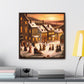 Vintage Christmas Village - Canvas Wall Art: Otto Winterfest - Christmas Wall Decor, Framed Wall Art Print