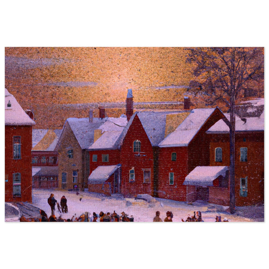 Vintage Christmas Village - JigSaw Puzzle 1000 Piece: Ernestina Clausen - Christmas Gift | Holiday Scenes