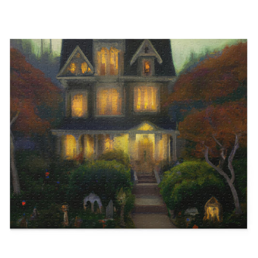 The Haunted Mansion  - JigSaw Puzzle 500 Piece: Emily Spectral - Halloween Gift | Spooky Scenes
