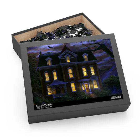 The Haunted Mansion  - JigSaw Puzzle 500 Piece: Arthur Hauntwell - Halloween Gift | Spooky Scenes