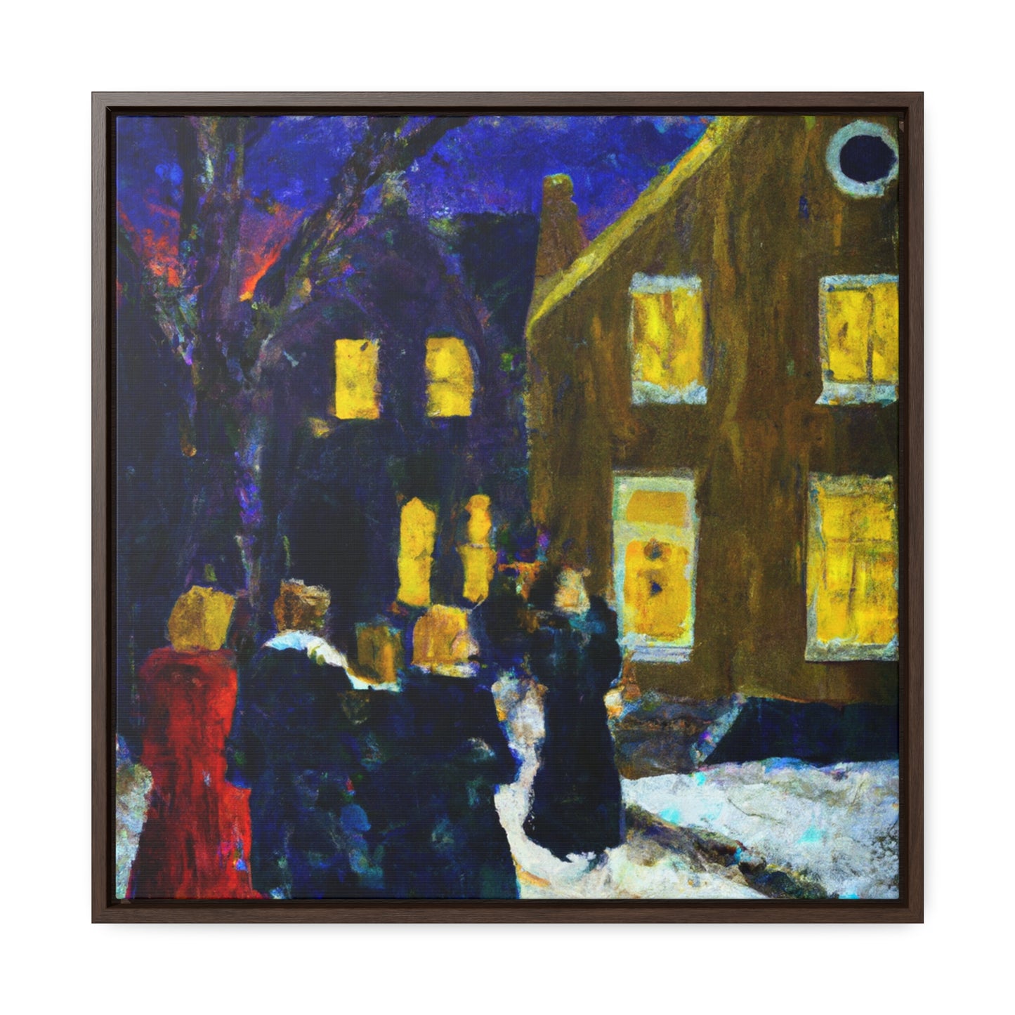 Christmas Carolers - Canvas Wall Art: Winifred Dickens - Christmas Wall Decor, Framed Wall Art Print