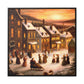 Vintage Christmas Village - Canvas Wall Art: Otto Winterfest - Christmas Wall Decor, Framed Wall Art Print