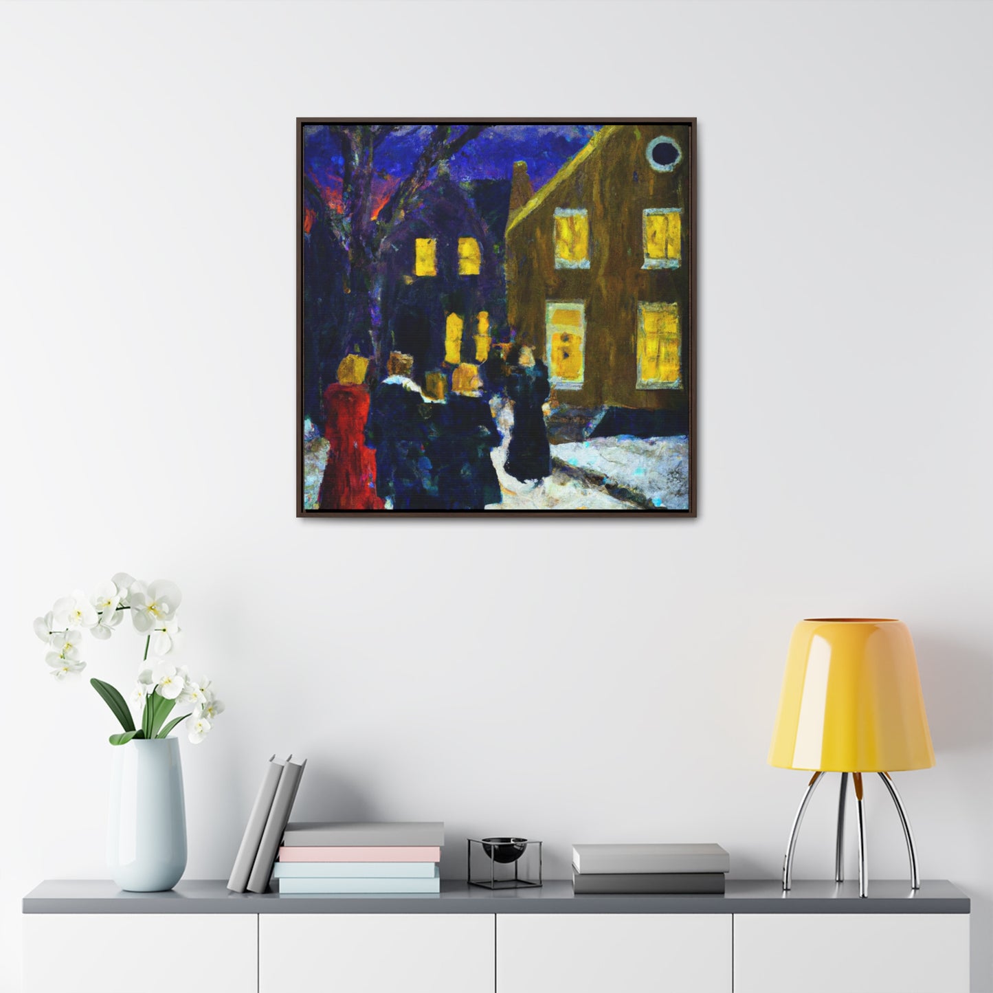 Christmas Carolers - Canvas Wall Art: Winifred Dickens - Christmas Wall Decor, Framed Wall Art Print
