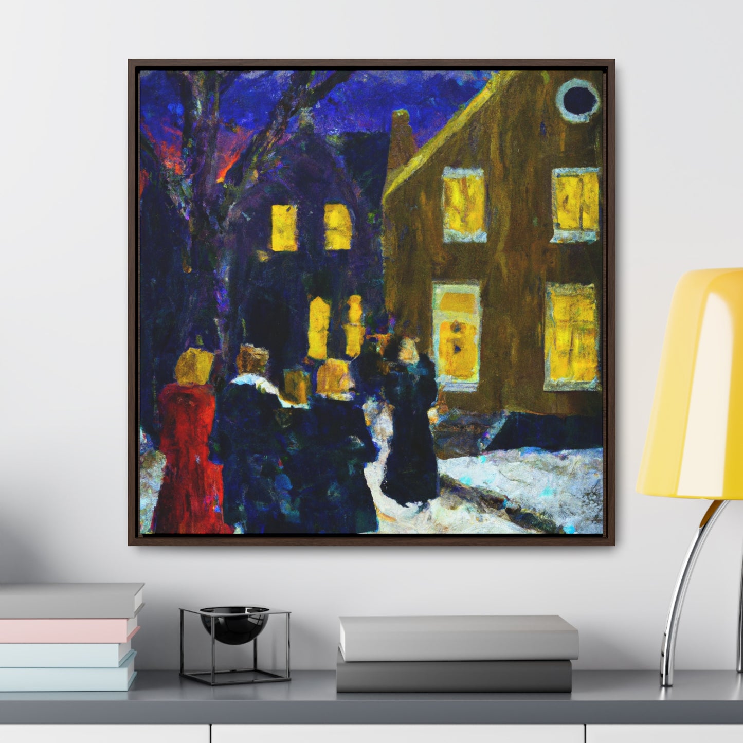 Christmas Carolers - Canvas Wall Art: Winifred Dickens - Christmas Wall Decor, Framed Wall Art Print