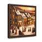 Vintage Christmas Village - Canvas Wall Art: Otto Winterfest - Christmas Wall Decor, Framed Wall Art Print