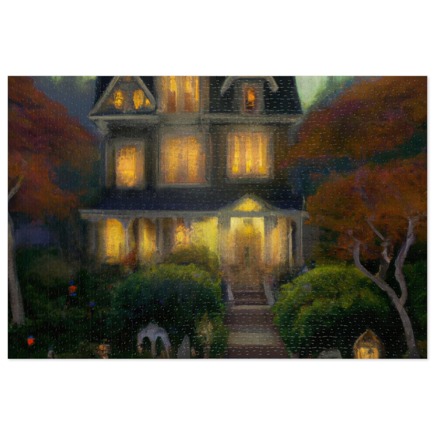 The Haunted Mansion - JigSaw Puzzle 1000 Piece: Emily Spectral - Halloween Gift | Spooky Scenes