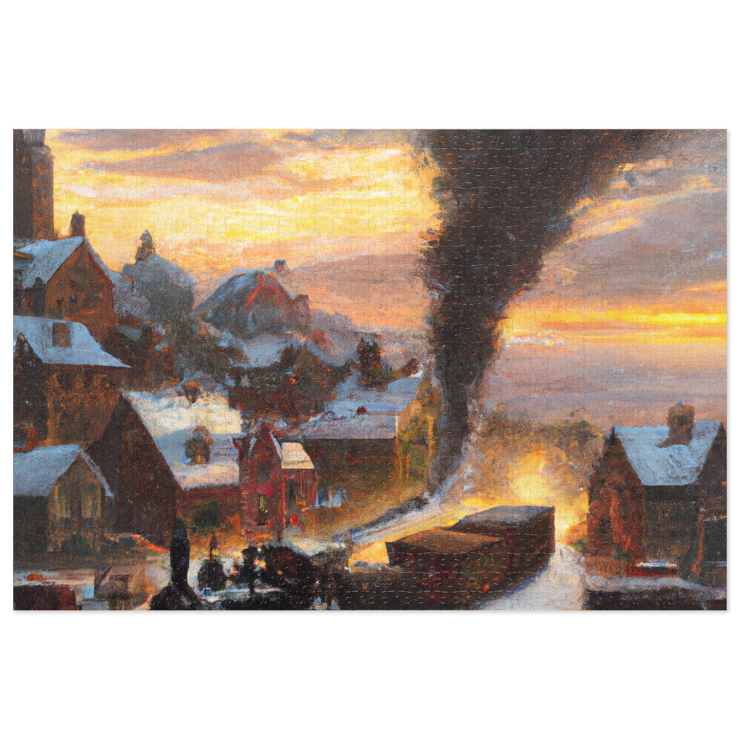 Vintage Christmas Village - JigSaw Puzzle 1000 Piece: William Winterscale - Christmas Gift | Holiday Scenes