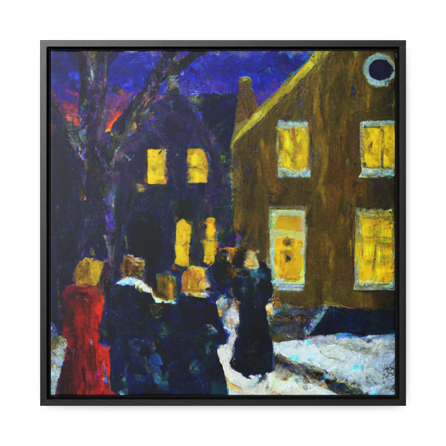 Christmas Carolers - Canvas Wall Art: Winifred Dickens - Christmas Wall Decor, Framed Wall Art Print