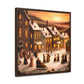 Vintage Christmas Village - Canvas Wall Art: Otto Winterfest - Christmas Wall Decor, Framed Wall Art Print