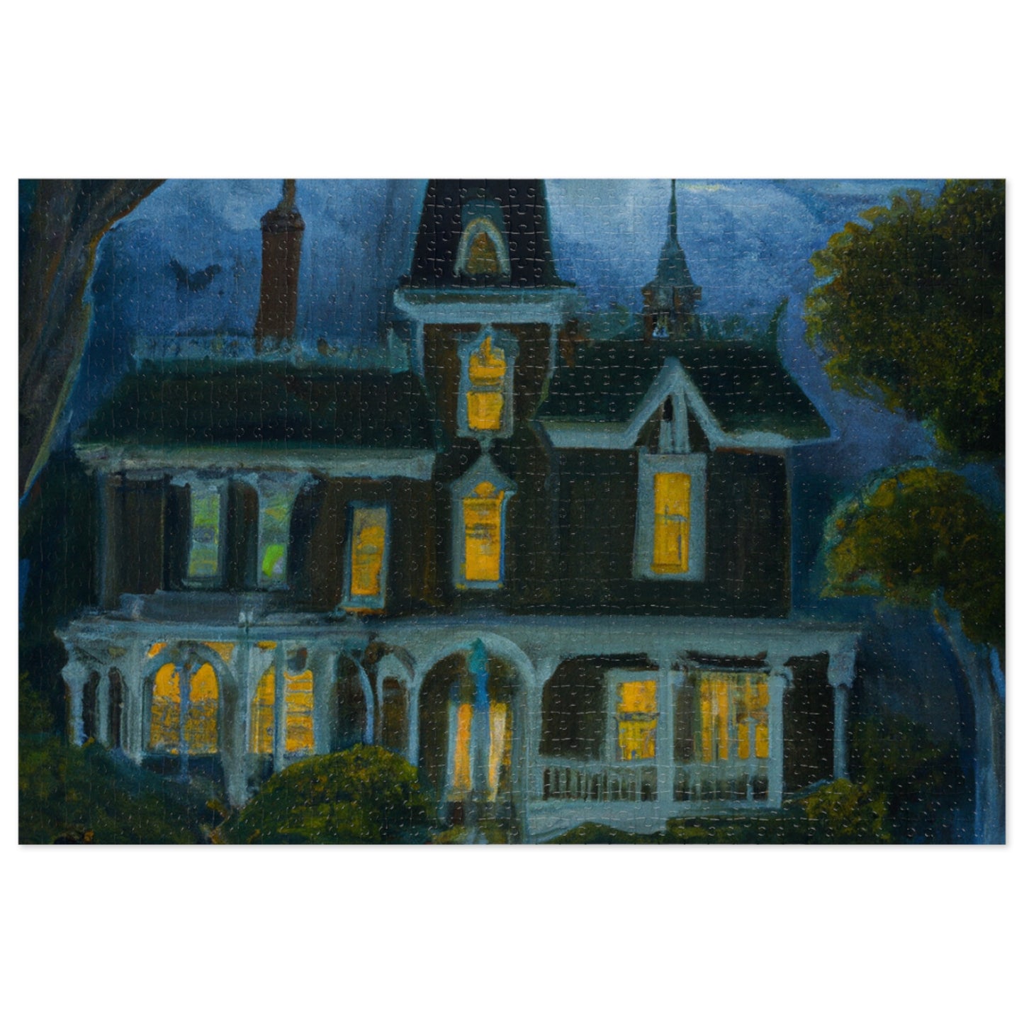 The Haunted Mansion - JigSaw Puzzle 1000 Piece: Giles Conroyeaux - Halloween Gift | Spooky Scenes