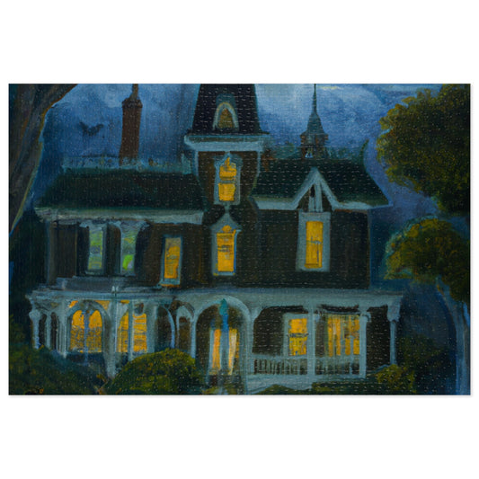The Haunted Mansion - JigSaw Puzzle 1000 Piece: Giles Conroyeaux - Halloween Gift | Spooky Scenes