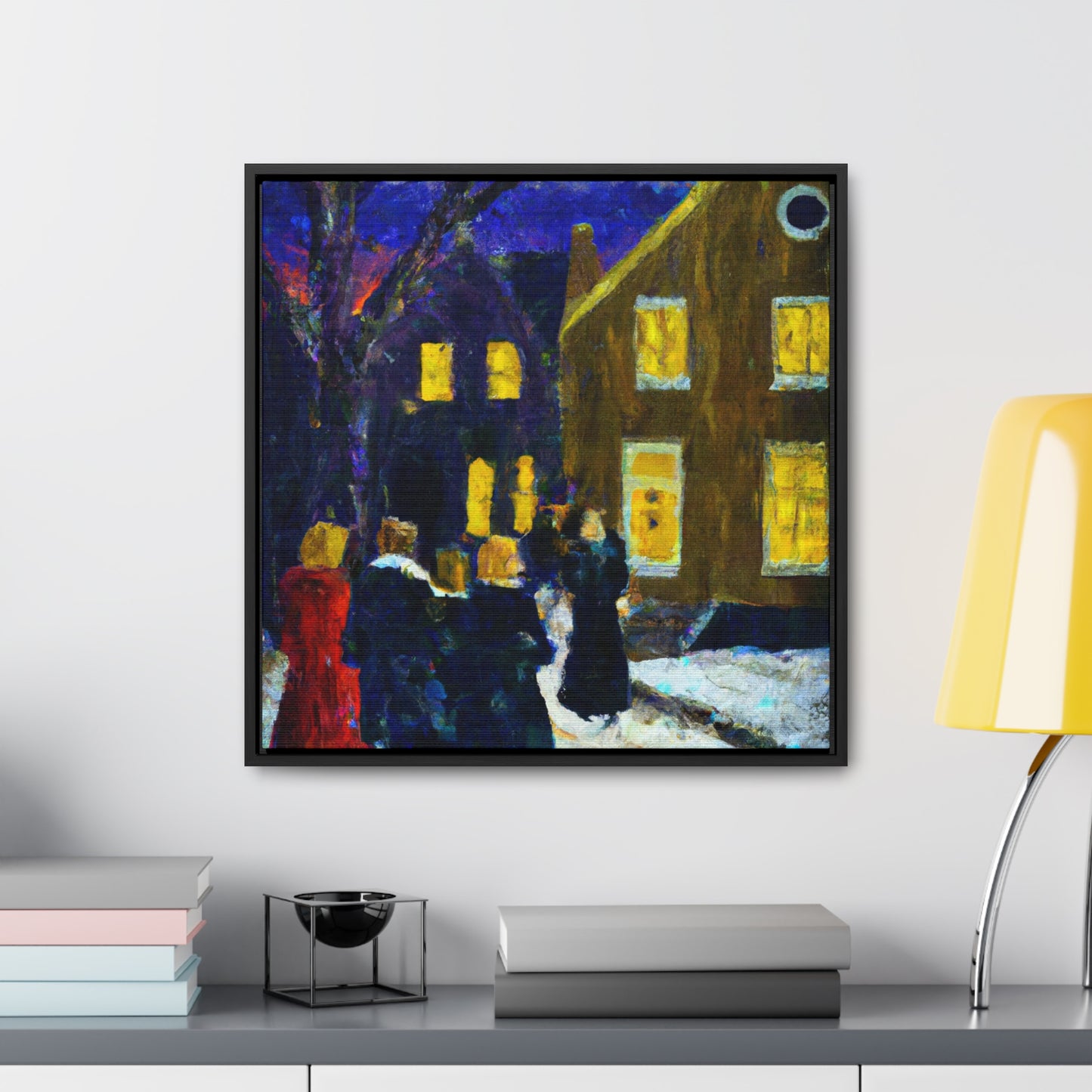 Christmas Carolers - Canvas Wall Art: Winifred Dickens - Christmas Wall Decor, Framed Wall Art Print