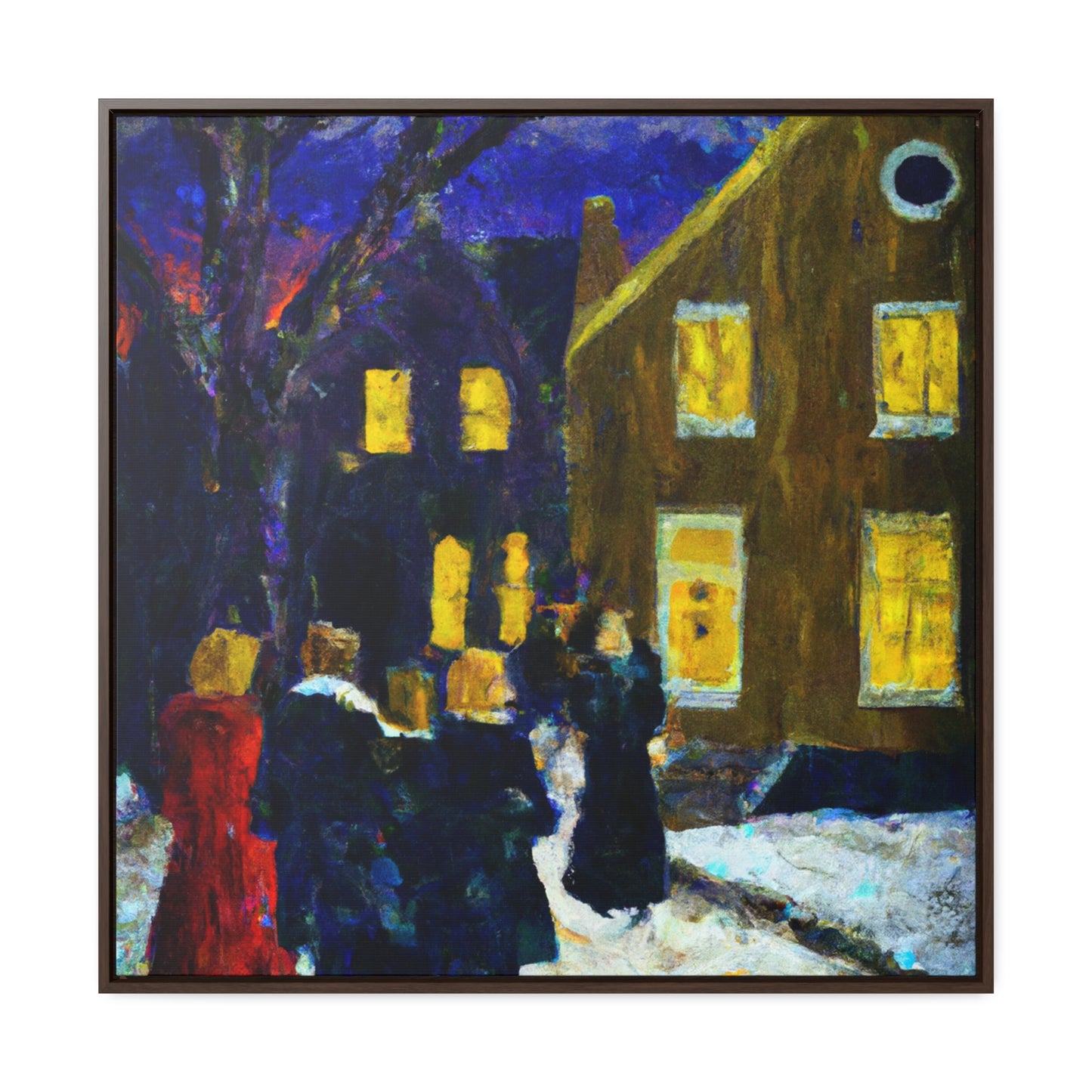 Christmas Carolers - Canvas Wall Art: Winifred Dickens - Christmas Wall Decor, Framed Wall Art Print