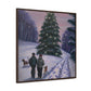 The Christmas Tree Hunt - Canvas Wall Art: Jacques Yulewood - Christmas Wall Decor, Framed Wall Art Print