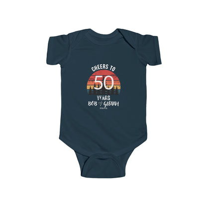 50 Sunset Forest Infant Bodysuit — Retro Baby Onesie