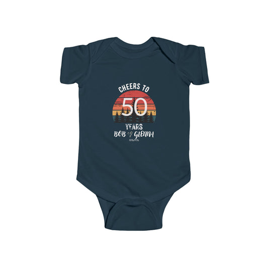 50 Sunset Forest Infant Bodysuit — Retro Baby Onesie