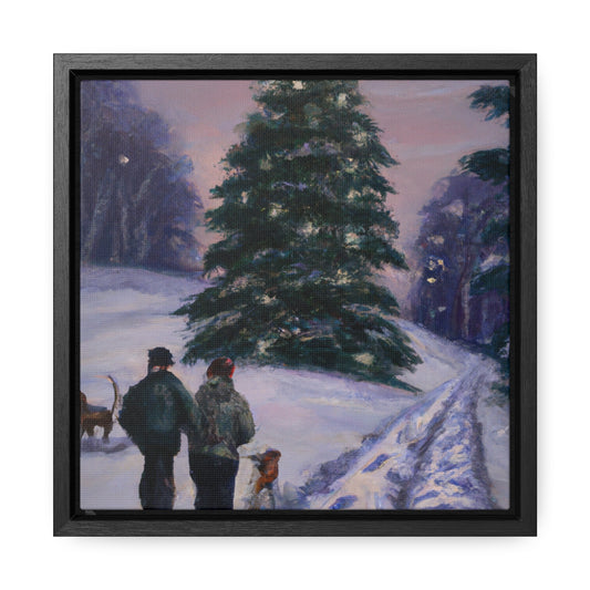 The Christmas Tree Hunt - Canvas Wall Art: Jacques Yulewood - Christmas Wall Decor, Framed Wall Art Print