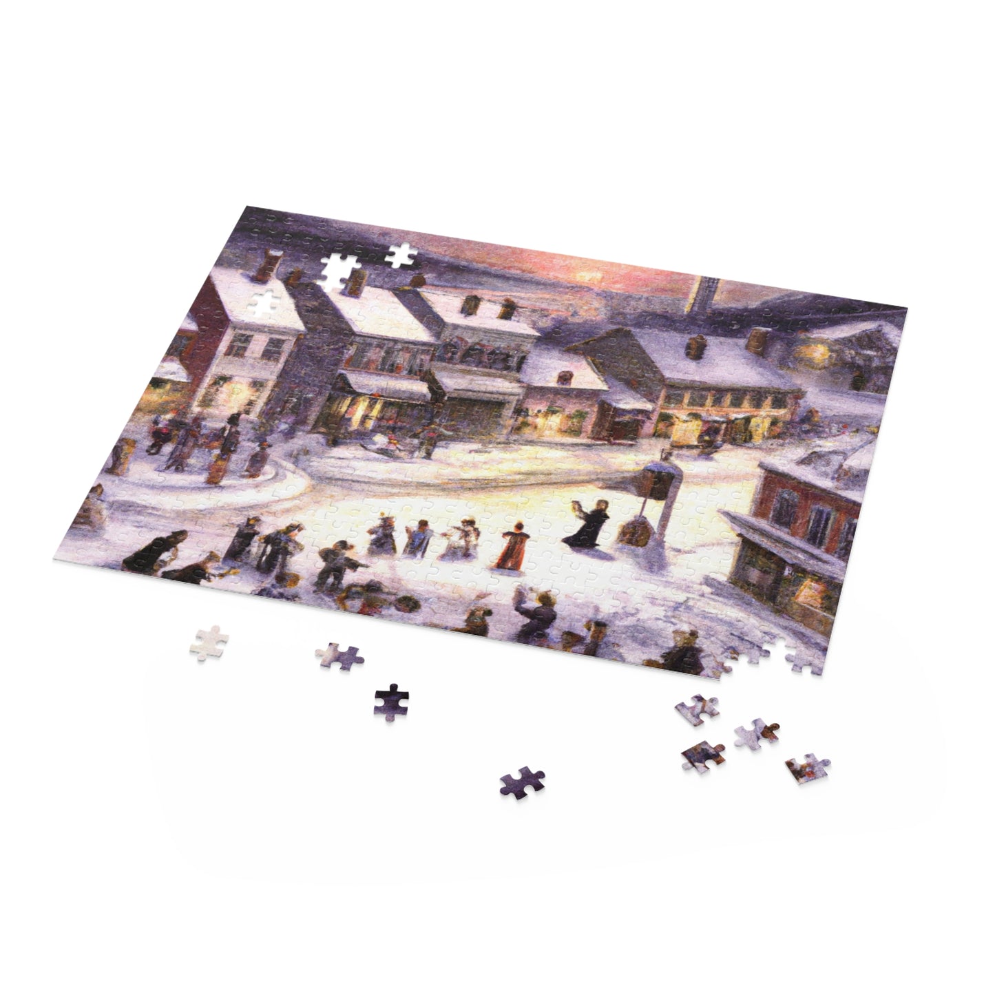 Vintage Christmas Village - JigSaw Puzzle 500 Piece: Adella Wintertree - Christmas Gift | Holiday Scenes