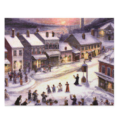 Vintage Christmas Village - JigSaw Puzzle 500 Piece: Adella Wintertree - Christmas Gift | Holiday Scenes
