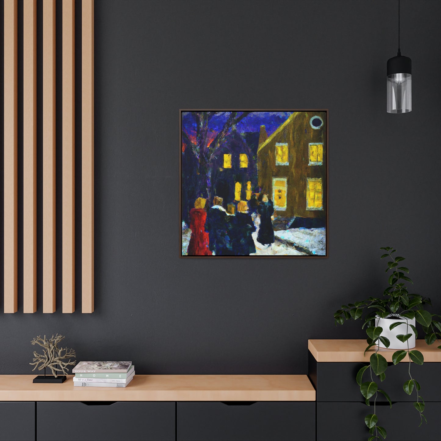 Christmas Carolers - Canvas Wall Art: Winifred Dickens - Christmas Wall Decor, Framed Wall Art Print