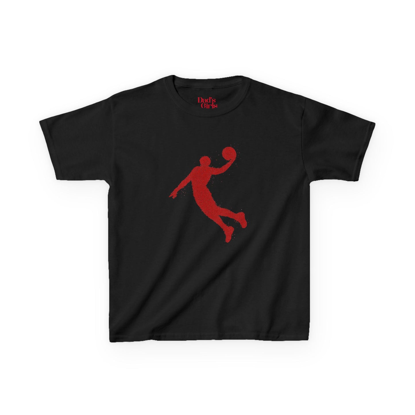 Kids Basketball T‑Shirt — Red Dunk Silhouette Tee