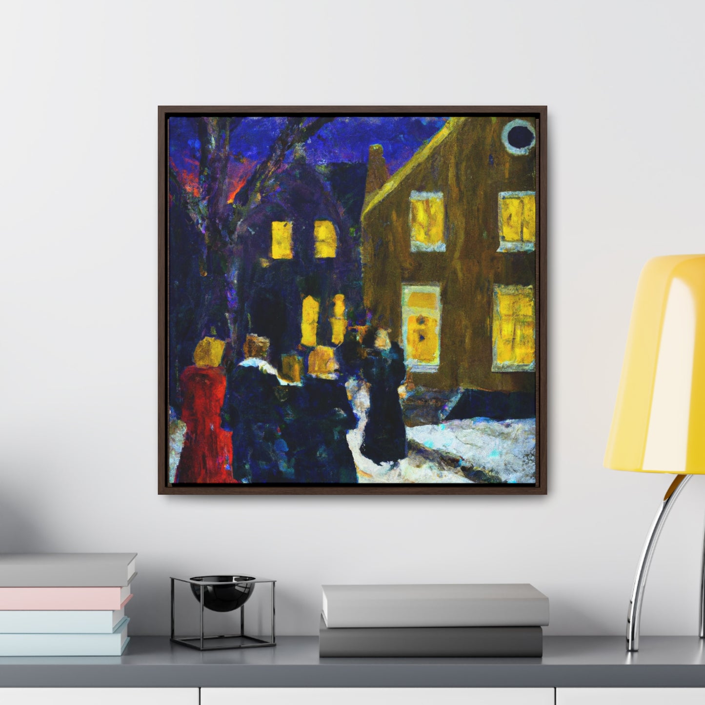Christmas Carolers - Canvas Wall Art: Winifred Dickens - Christmas Wall Decor, Framed Wall Art Print