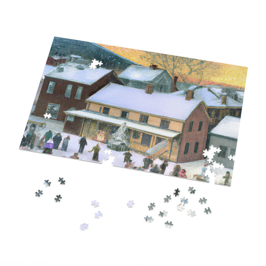 Vintage Christmas Village - JigSaw Puzzle 1000 Piece: Hans Clausen - Christmas Gift | Holiday Scenes