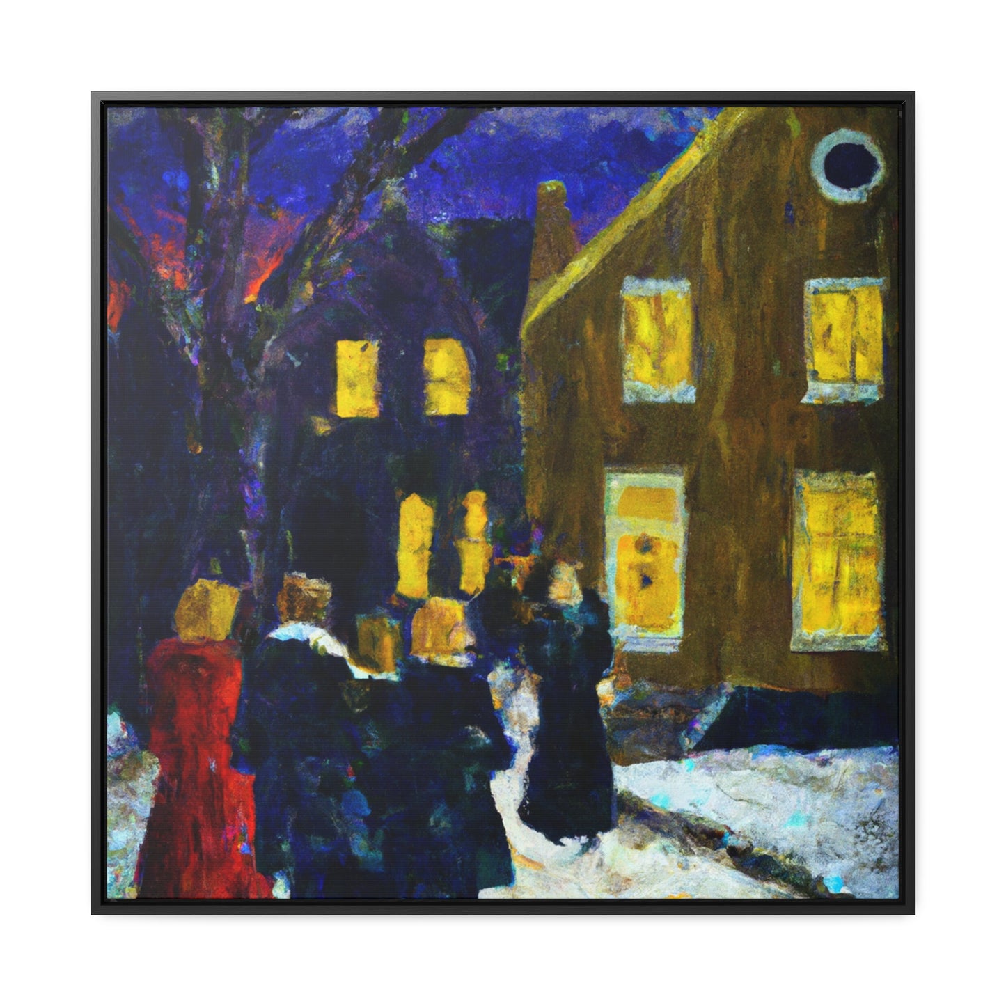 Christmas Carolers - Canvas Wall Art: Winifred Dickens - Christmas Wall Decor, Framed Wall Art Print