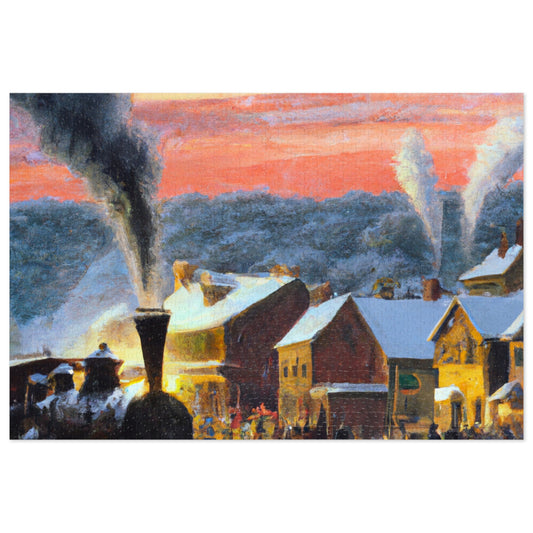 Vintage Christmas Village - JigSaw Puzzle 1000 Piece: Ludwig Hollyday - Christmas Gift | Holiday Scenes