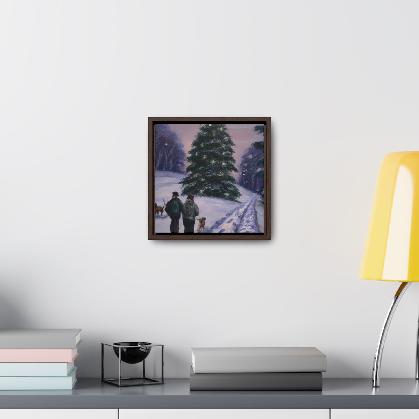 The Christmas Tree Hunt - Canvas Wall Art: Jacques Yulewood - Christmas Wall Decor, Framed Wall Art Print
