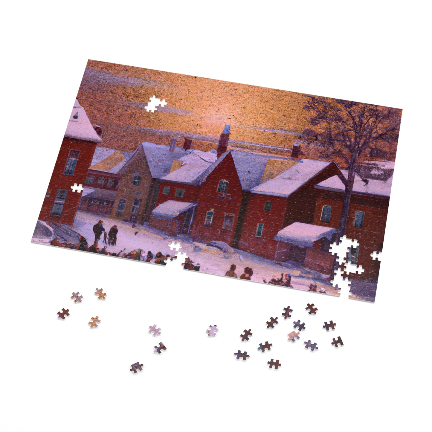 Vintage Christmas Village - JigSaw Puzzle 1000 Piece: Ernestina Clausen - Christmas Gift | Holiday Scenes