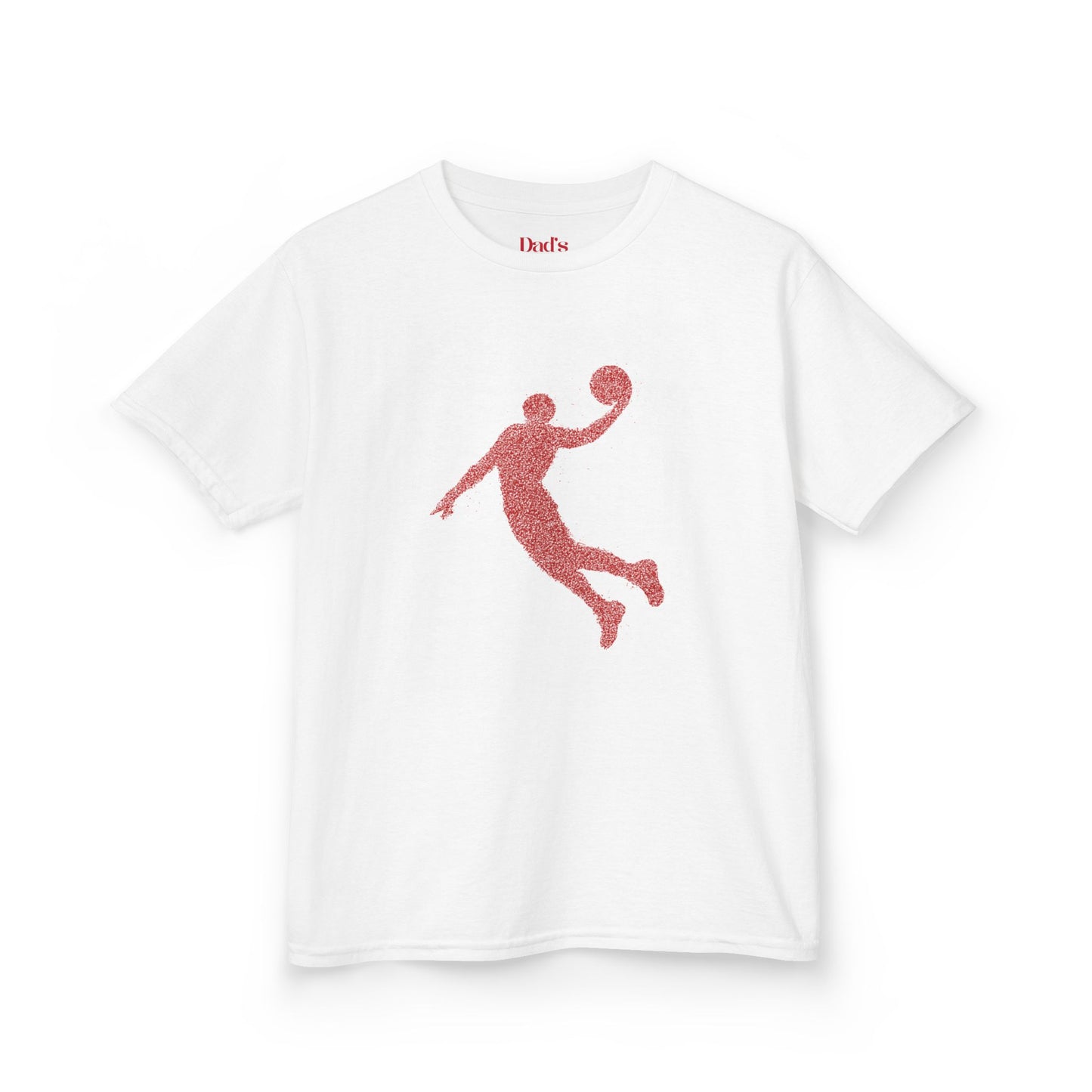 Kids Basketball T‑Shirt — Red Dunk Silhouette Tee