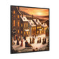 Vintage Christmas Village - Canvas Wall Art: Otto Winterfest - Christmas Wall Decor, Framed Wall Art Print