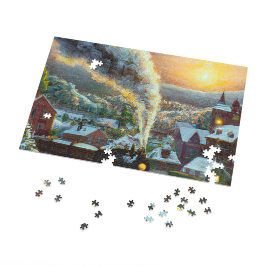 Vintage Christmas Village - JigSaw Puzzle 1000 Piece: Rudolph Reindeerhart - Christmas Gift | Holiday Scenes